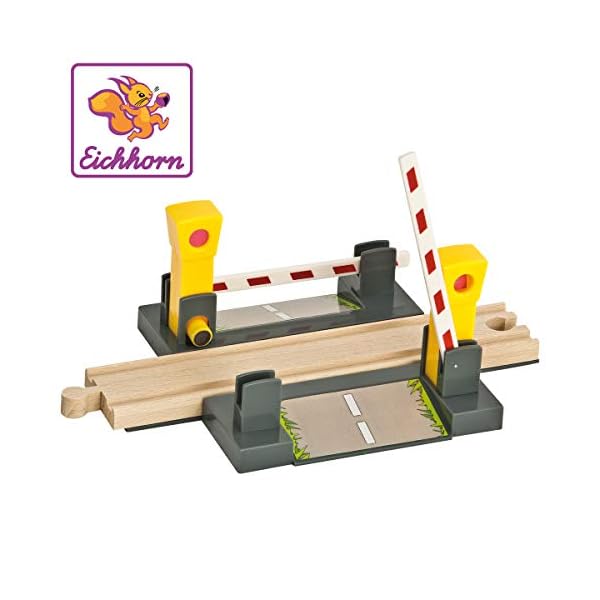 Eichhorn 100001506 - Bahn, Ü?bergang - Schranke mit Magnetfunktion - 6x25x15cm - verbaubar mit nahezu allen…