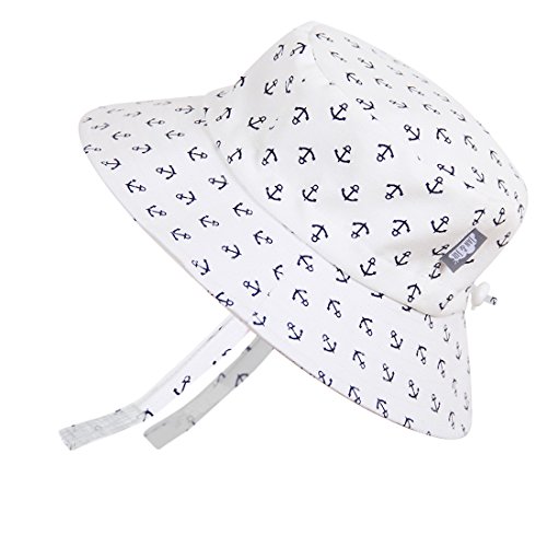 image for JAN & JUL Toddler Boys Girls Cotton Bucket Sun Hats 50 UPF, Drawstring