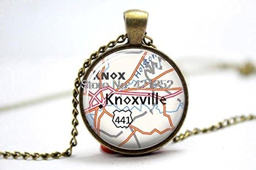 Pretty Lee 2015 Fashion Knoxville Map Necklace Tennessee Map Glass Dome Pendant Art Pendant Picture Pendant Photo Pendant Christmas gift