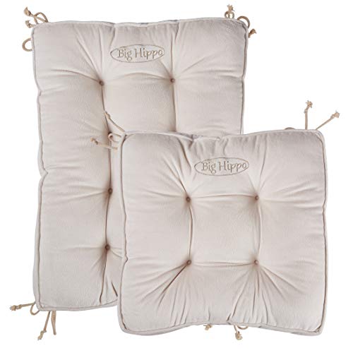 Big Hippo Rocking Chair Cushions Set,Rocking Chair Pads with Ties Soft
