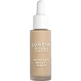 Lumene Invisible Illumination Instant Beauty Glow Serum - Sheer-Coverage Face Makeup + Brightening Serum - Infused with Nordic Algae and Vitamin E for Instant Radiance - Universal Medium (30ml)