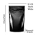 Stand-up Food Pouch Black Shiny Ziplock Zipper Foil Lined Food Bag 4 ounce - Smell, Odor, Leakproof Protection FDA and USDA Food Compliant (100 pack)