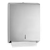 Alpine industries C-Fold/Multifold Paper Towel Dispenser - Brushed Stainless Steel - Holds Up to 400 C-Fold Or 525 Multifold Towels