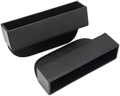 Car Seat Caddy - Console Side Pocket Organizer - Seat Gap Filler - Best for Vehicles with Small Gap Size (2 pcs, Black)
