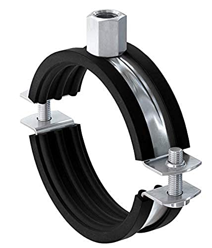 Fischer Collare per Tubi FRS, FRS 40-45 M8/M10, Resistenza al Fuoco, con Guarnizione per l'Isolamento Acustico, 50 pz