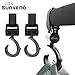 Sunveno 2pcs Stroller Hook Multi Purpose Hooks Swivel Baby Stroller Hook Hanger Pushchair Hook