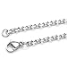 Zysta 3mm Sturdy Nickel Free Stainless Steel 24 inch Lobster Clasp Trace Chain Necklace Women Men Neck Rope Cable Link Replacement Charms Pendant