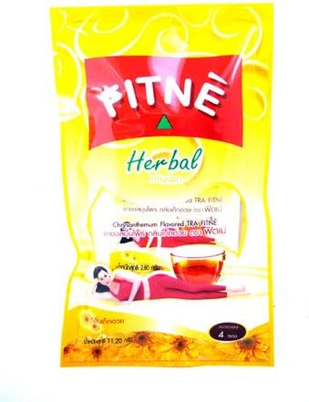 Fitne Herbal Infusion Chrysanthemum Slimming Weight Control Diet 4 Tea Bag Made in Thailand