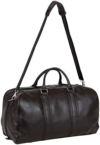 Ben Sherman 20" Vegan Leather Travel Duffel Bag Top Zip Weekender Carry-On Duffle Luggage, Brown 2 Ben Sherman 20" Vegan Leather Travel Duffel Bag Top Zip Weekender Carry-On Duffle Luggage, Brown