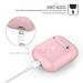 AhaStyle AirPods Case Silicone Protective Cover Skin Shock Proof Apple Airpods Charging Case (Pink)