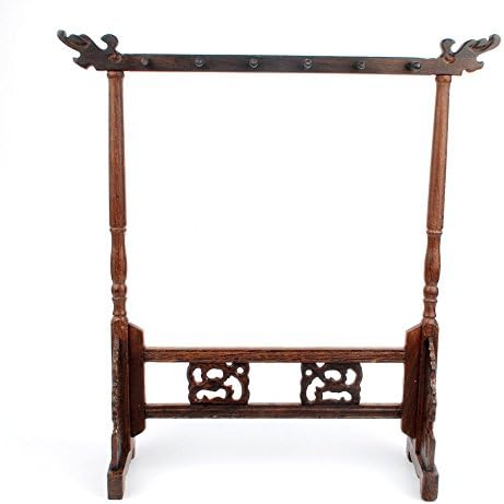 DowonsolWenge Wood Carving Calligraphy Brush Holder Sumi Brush Hanger Calligraphy Brush Stand Shelf 12pins Chinese Writing Brush Sheft