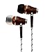 Symphonized NRG Premium Genuine Wood in-Ear Noise-isolating Headphones|Earbuds|Earphones with Microphone (Zebra)
