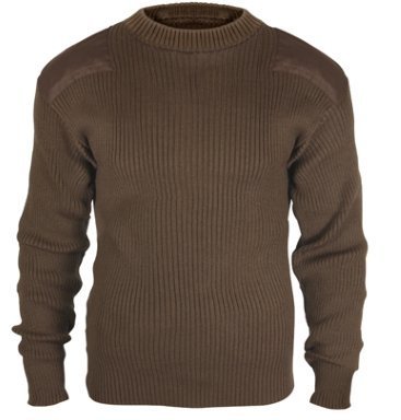 Rothco Acrylic Commando Sweater, Brown, Medium