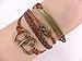 ETSYG® Mermaid Bracelet Vintage Bronze Coffee Rope Knit Heart Adage Punk Simple Charms