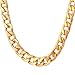 TUOKAY 18K Faux Gold Chain Necklace Chocker, 90s Punk Style Costume Jewelry, Hip Hop Turnover Chain (18 inches, 10mm)