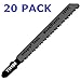 INTEGRA Tools T101BR T-Shank 20 Piece Contractor Jigsaw Blade Set with storage tube. Made with Metal. Blades optimized for cutting Wood, PVC, and Plastic.