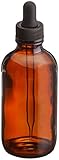 Amber Glass Boston Round 4 Oz Wilth Glass Dropper Lot of 6
