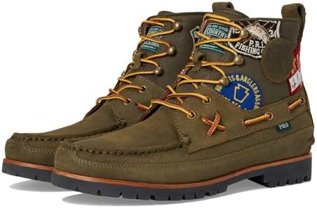 Amazon.com | Polo Ralph Lauren Ranger Mid Leather & Oxford Sneaker