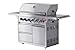 Swiss Grill Z650 Zurich Series Stainless Steel Grill with 6-Piece Burner Unit/Infrared Rear Burner/Rotisserie Kit/Stainless Steel Cart