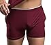 Linemoon Men's Solid Cotton Sleep Bottoms Fashion Red Simple Active Shorts 29-33 Inches