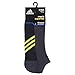 adidas Men's Superlite Stripe No Show Socks (3-Pair), Grey Dark/Shock Slime Green/Black, X-Large