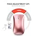 Wireless Mouse, Inphic Slim Silent Click Rechargeable 2.4G Wireless Mice 1600DPI Optical Portable USB PC Computer Laptop Cordless Mouse with Nano Receiver for Windows Mac MacBook, Rose Gold