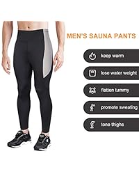 Pantalones de sauna para hombre para adelgazar y perder peso, de neopreno, moldeadores para el cuerpo, para entrenamiento de sudor, leggings capri