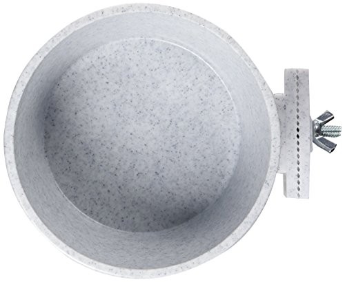 Lixit Quick Lock Removable Cage Bowls for Rabbits, Birds, Dogs, Cats, Gunea Pigs and Other Small Animals. (20oz, Granite)