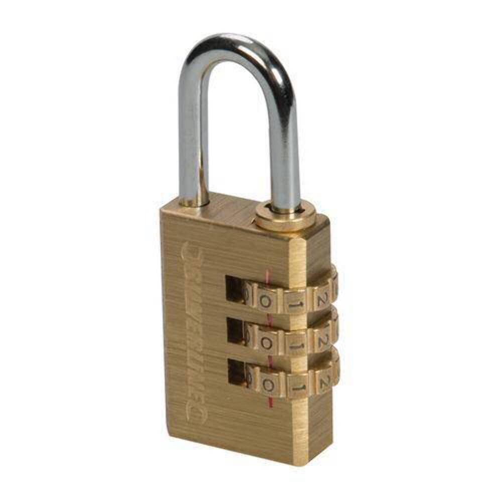 Silverline Combination Padlock Brass 3-Digit (744867)