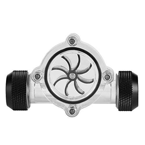Vbestlife-Indicador-de-Flujo-Bitspower-de-Metal-H1-4-Rosca-G1-4-para-PC-Impulsores-de-Enfriamiento-de-Agua-8Negro