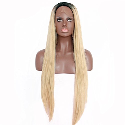 Ebingoo Handmade Tones Straight Ombre Black Roots Blonde Omber
