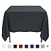 Remedios Square Tablecloth Solid Color Wrinkle-Free Polyester Table Cloth for Indoor and Outdoor Wedding Party Restaurant Banquet Home Dinner (Dark Gray, 70x70 inch)