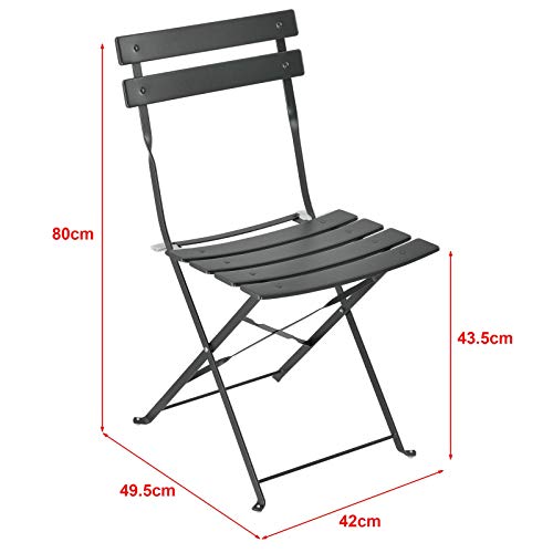 ADHW Tisch 2 Stühle Sitzgruppe Balkonset Gartengarnitur – Bild 5