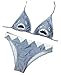Blugibedramsh Womens Sexy Fission Sharks Bikini Halter Padded Top Two Piece Swimsuit Bathing Suit Beachwear
