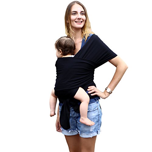 Infant Baby Carrier Sling Large - Ultra Soft, Comfortable & Safe
Toddler Wrap - Quick Dry and Breathable for Newborn Babies(Black)