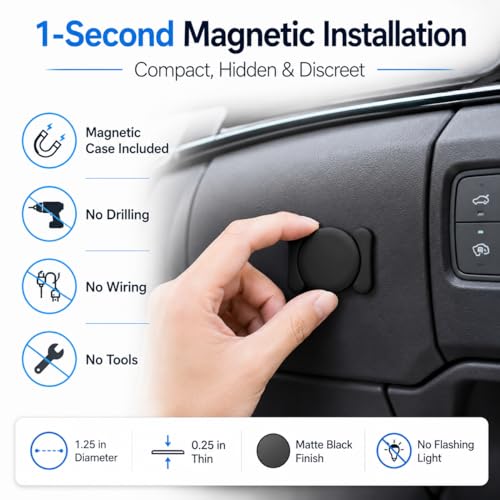 Car Tracker Support Android and iOS Systems, Magnetic Bluetooth Finder for Car with Alerts, Global positioning function,1 Year Battery Life (Includes Keychain, Strap & Mount)