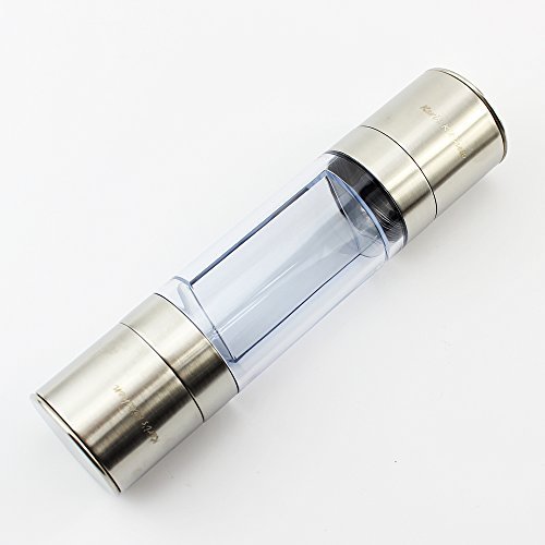 2-in-1 Salt and Pepper Grinder Set by Chef Keri- Premium Salt and Pepper Mill - Ceramic Grinding Mechanism Mill, Sleek Stainless Steel Design