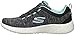 Skechers Sport Women's Burst Equinox Fashion Sneaker,Black/Turquoise,8 M US