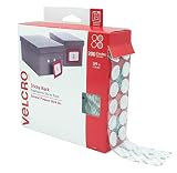 VELCRO Brand - Sticky Back Hook and Loop Fasteners | Perfect for Home or Office | 3/4in Coins | Pack of 200 | White