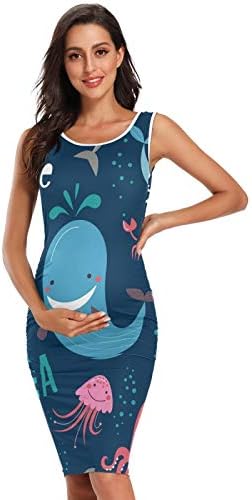 Amazon Co Jp マキシ ロング ワンピース 水生生物 柄 エレガント ノースリーブ コットン ファッション 妊婦服 母乳育児服 マタニティ 授乳服 入院 出産準備 妊娠中 ルームウェア ロングドレス S 2xl 服 ファッション小物