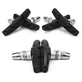 BIKEIN Bike Brake Pads Set (3 Pairs), Road Mountain Bicycle V-Brake ONLY, Blocks Shoes with Shims, No Noise No Skid, 70mm, Silent & Durable