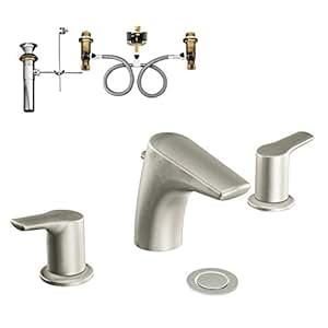 Moen klme-d-t6820bn método two-handle Low-Arc baño grifo, níquel