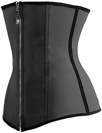 Happy Shapers Waist Shaper for Women, Zippered Faja Girdle Cincher Body Shapewear (Small, Black)