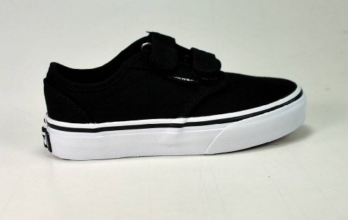 Vans kids atwood (canvas) black/white skate shoe 2 kids…
