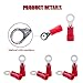 Hilitchi 100pcs 22-16 Gauge Ring Insulated Electrical Wire Terminals Wire Crimp Connectors (M4, Red)
