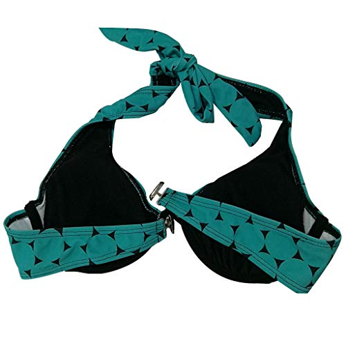 image for Emimarol Women Swimsuit Polka Dot Printed Bikini Set Swimwear Halter V