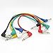 JIUWU Anti-Noise Guitar Cable Wire Effect Pedal Cable Cord, Short Audio Connection Cable 6.35mm Pack of 6