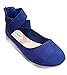 Anna Home Collection Anna Girl Kids Dress Ballet Flat Elastic Ankle Strap Faux Suede Shoes (1 M US Little Kid, Gold)