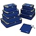 Gonex Packing Cubes for suitcase, 9 Set Lightweight Travel Luggage Packing Organizers with Laundry Bags Travel Essentials Travel Bags for Carry on Suitcases