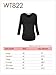 Made By Johnny MBJ WT822 Womens 3/4 Sleeve with Drape Top M Wine